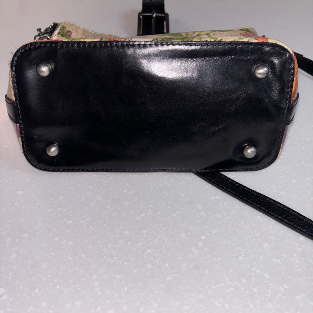 Patricia Nash Torri Crossbody Parisian Newspaper Floral Leather Dust Bag - Picture 12 of 13